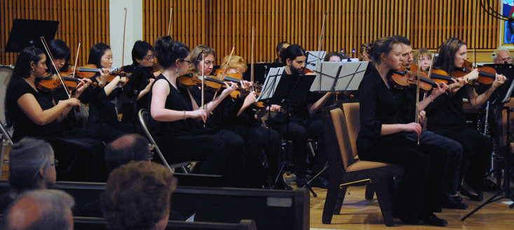 South Bay Philharmonic violins