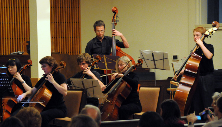 South Bay Philharmonic cellos and basses